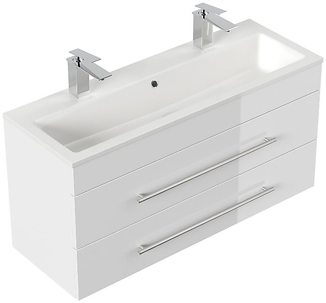 Magnolia Home Waschtisch Badmöbel Mars 1000 für 2 Hähne SoftClose Schublade günstig online kaufen