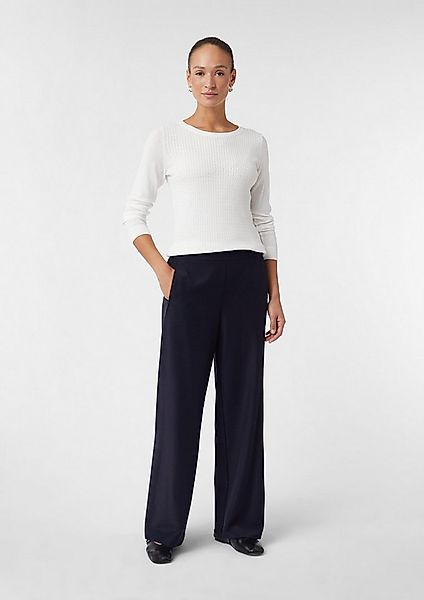 comma Chinos Hose Fließende Hose mit Gummibund und dezentem Glanz günstig online kaufen