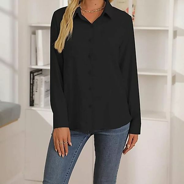AFAZ New Trading UG Blusentop Damen Bluse Elegant V-Ausschnitt Hemden Lose günstig online kaufen