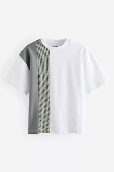 Next T-Shirt Oversized Fit Kurzarm-T-Shirt in Farbblock-Optik (1-tlg) günstig online kaufen