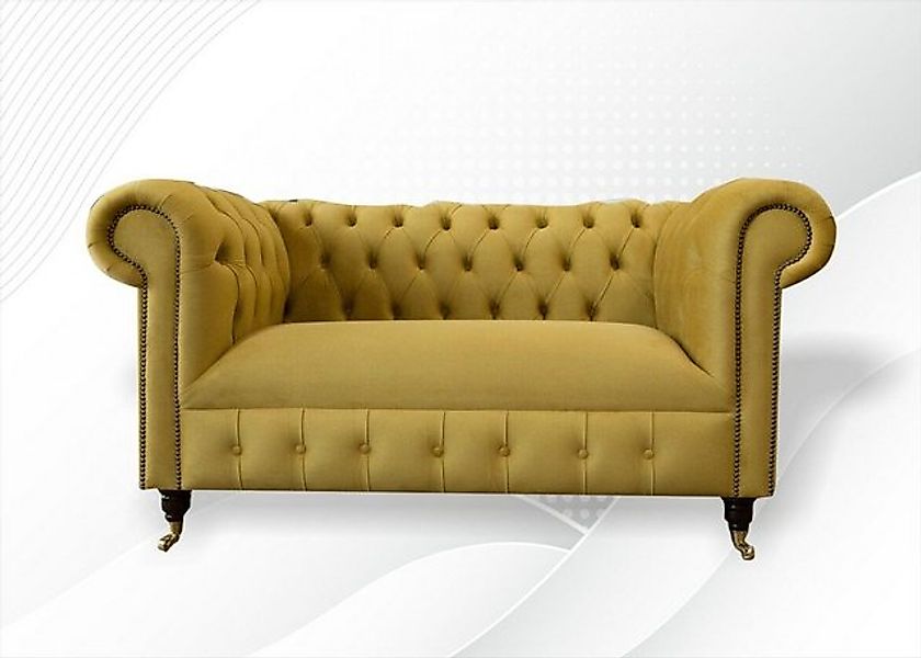 JVmoebel Chesterfield-Sofa Chesterfield-Sofa hochwertig massiv Holz Handarb günstig online kaufen