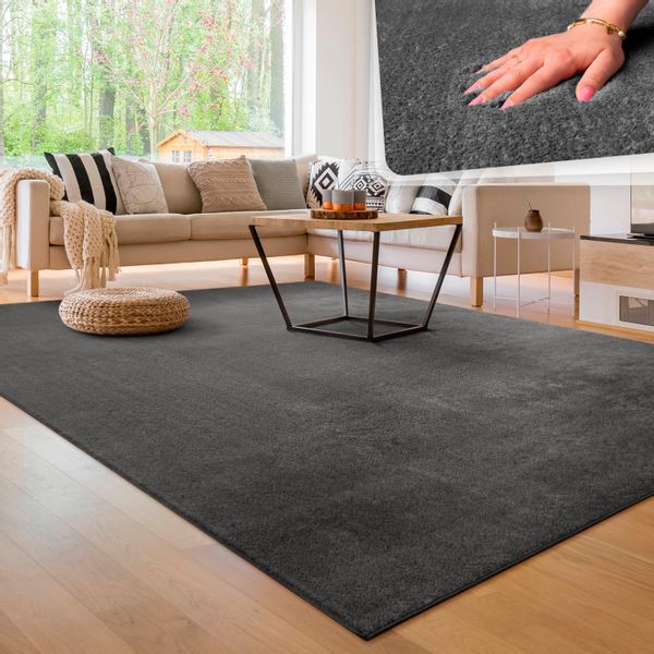 Paco Home Teppich "Cadiz 630" rechteckig 14 mm Höhe Uni-Farben, besonders w günstig online kaufen