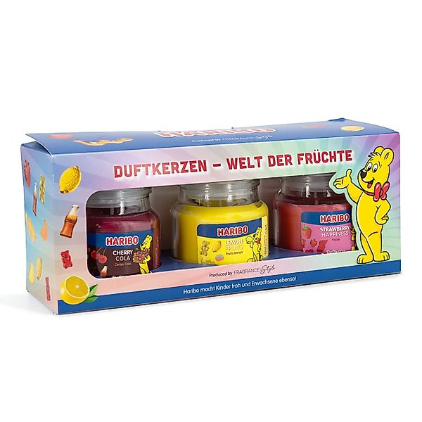 HARIBO Duftkerze Haribo™ Duftkerzen Geschenkset, Frucht günstig online kaufen