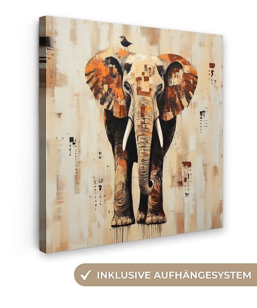 OneMillionCanvasses® Leinwandbild Elefant - Rüssel - günstig online kaufen