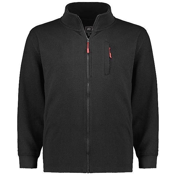 ADAMO Sweatjacke mit Struktur Farbe schwarz Größe: 3XL günstig online kaufen