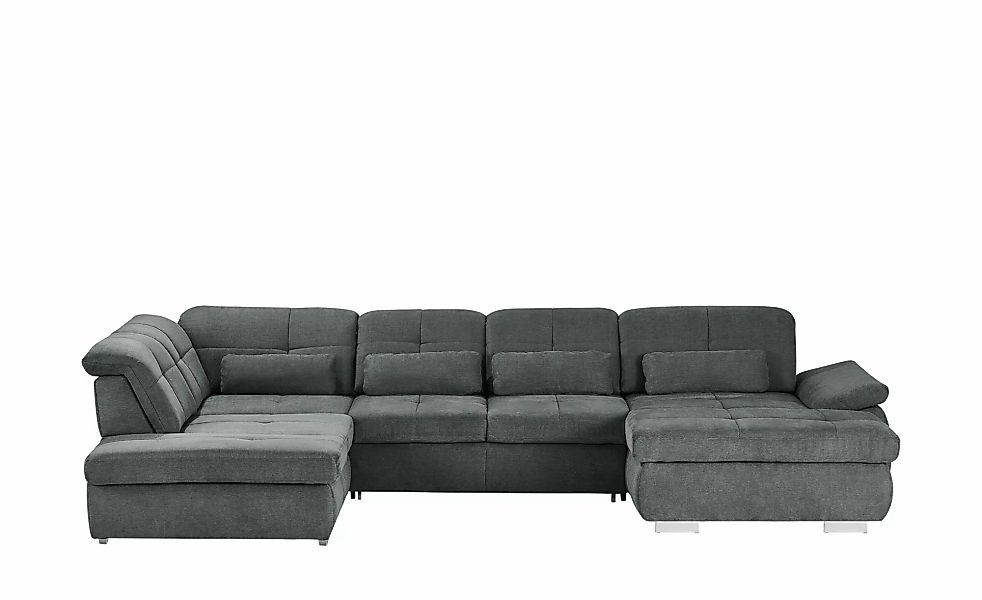 Wohnlandschaft mit Funktion  Perry ¦ grau ¦ Maße (cm): B: 374 H: 100 T: 195 günstig online kaufen