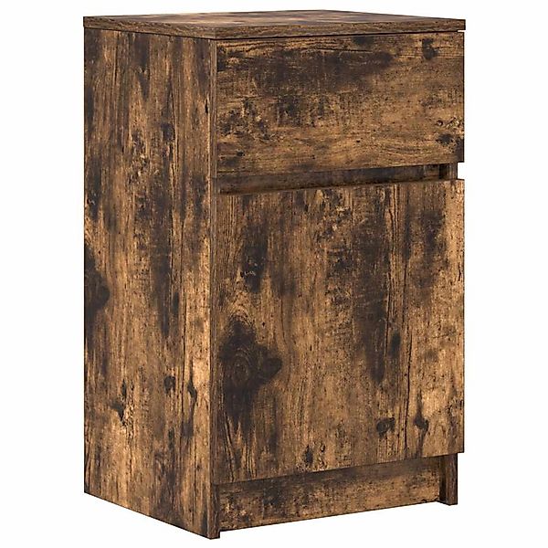 vidaXL Nachttisch Räuchereiche 39x35x65 cm Holzwerkstoff 861327 günstig online kaufen