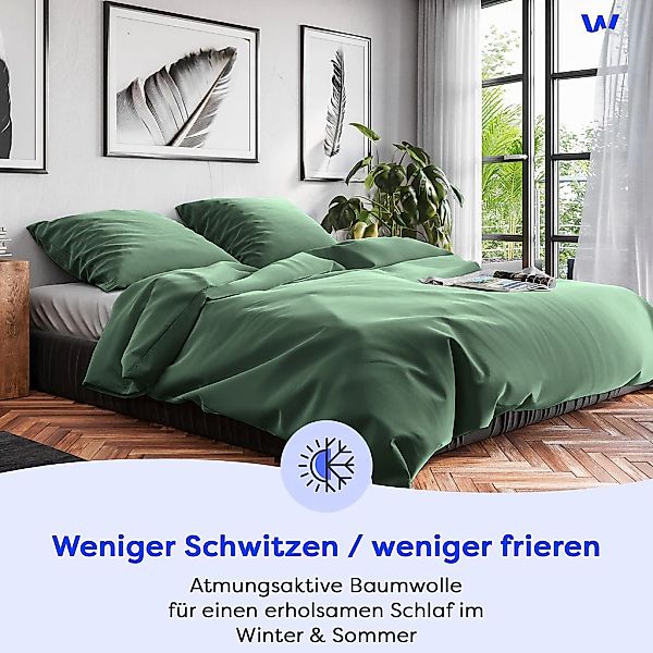 Wolkenfeld Bettwäsche "Renforcé Bettwäsche Baumwolle - Natürlich weiches Sc günstig online kaufen