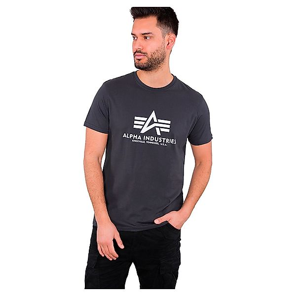 Alpha Industries Basic Kurzärmeliges T-shirt 3XL Iron Grey günstig online kaufen