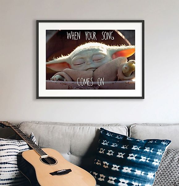 Komar Bild "Mandalorian The Child Music" Disney  Star Wars 1 Stk. tlg. Wand günstig online kaufen