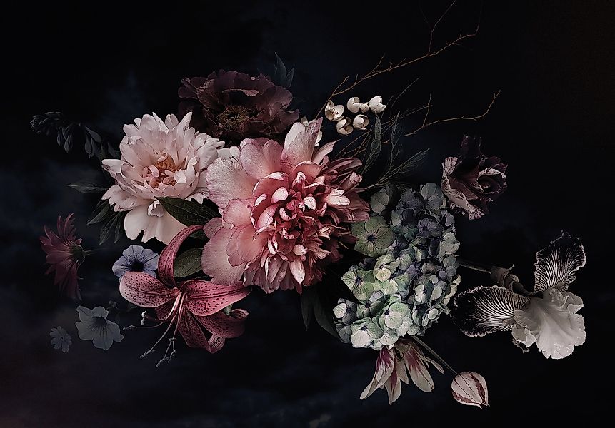 Wallarena Fototapete Blumen Vintage Blumenstrauß 3D günstig online kaufen