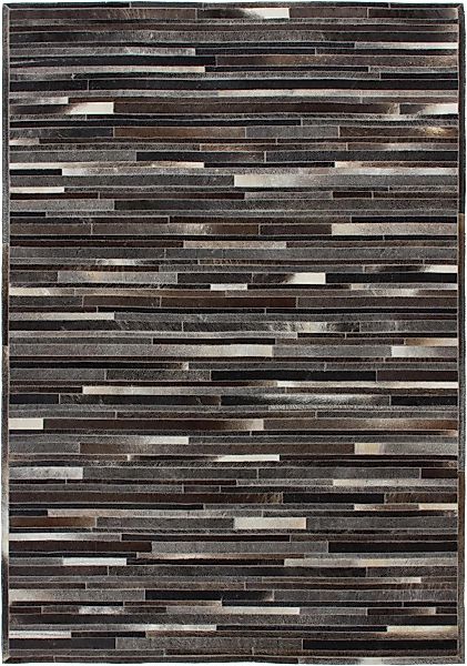 Kayoom Fellteppich »Lavish 110«, rechteckig, 8 mm Höhe, Patchwork-echtes Le günstig online kaufen