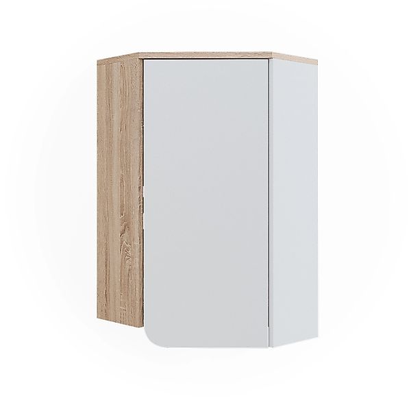 Vicco Badschrank Karen Sonoma/Weiß 50 x 75 cm mit Tür und Offenen Fächern O günstig online kaufen