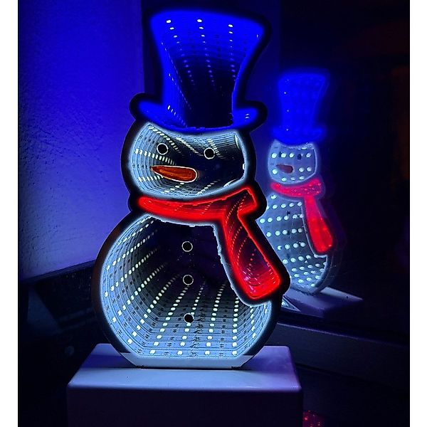 Star-Max Beleuchtetes Fensterbild 36310 LED-Schneemann Infinity günstig online kaufen