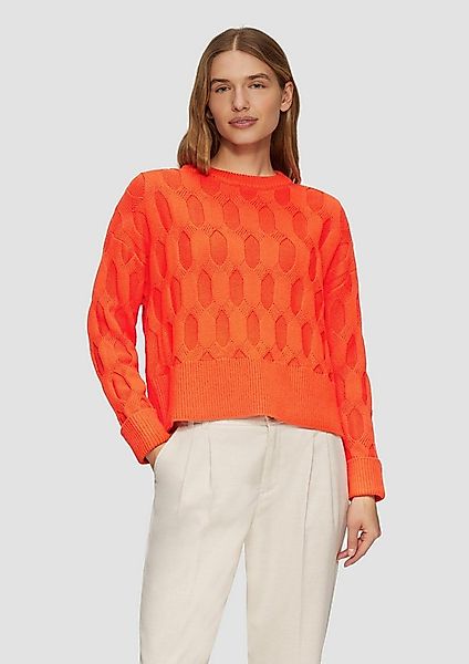 s.Oliver Longpullover Strickpullover Oversized Pullover mit Strickmuster günstig online kaufen