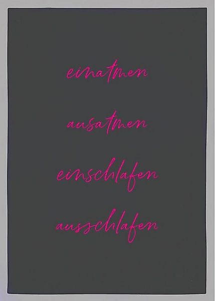 17,30 Hamburg Geschirrtuch Einatmen Ausatmen, Grau, (1-tlg), 50x70cm, Siebd günstig online kaufen