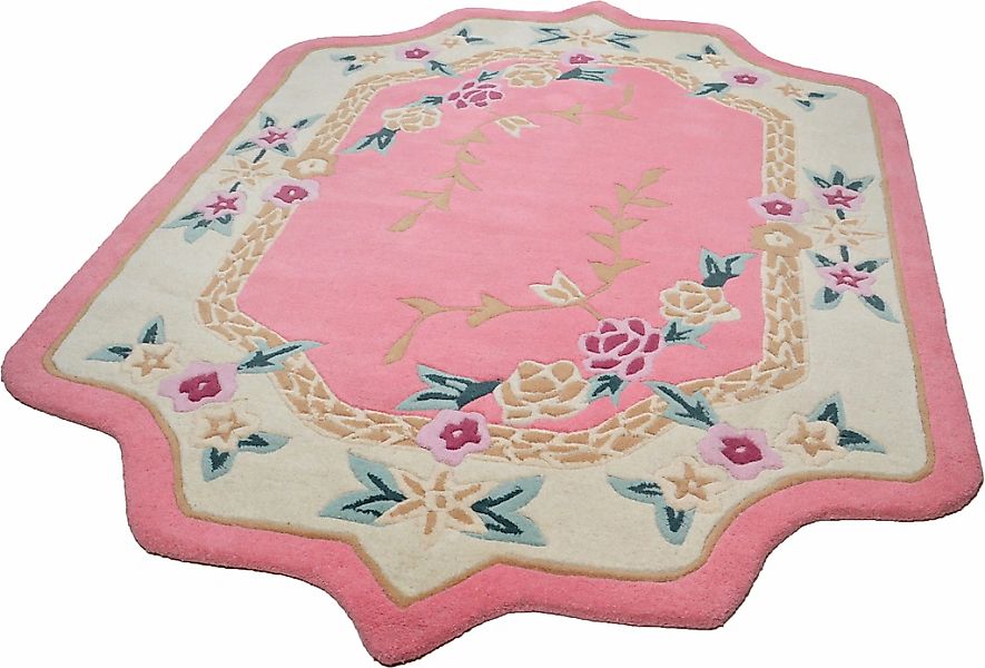 THEKO Wollteppich "Lifou" blumenförmig 14 mm Höhe reine Wolle, handgewebt, günstig online kaufen