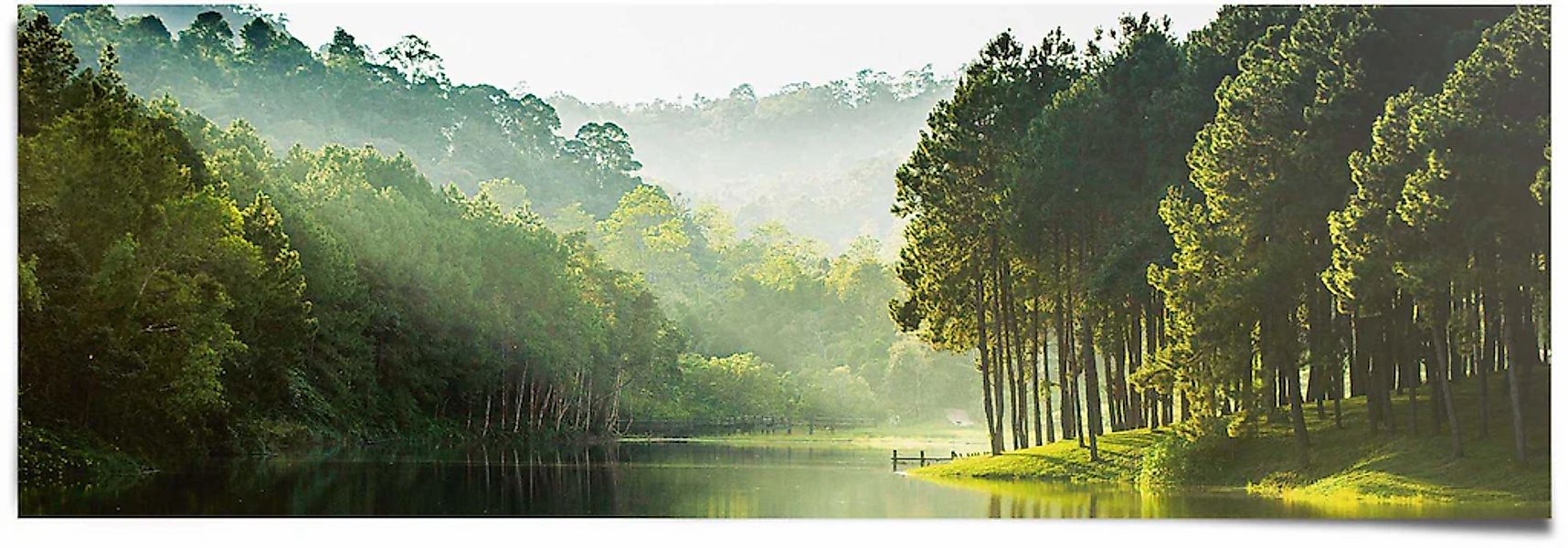 Reinders Poster "Mystischer Waldsee" 1 Stk. tlg. günstig online kaufen