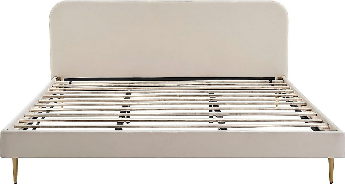 SalesFever Polsterbett Komfortables Bett für erholsamen Schlaf, Chrombeine günstig online kaufen