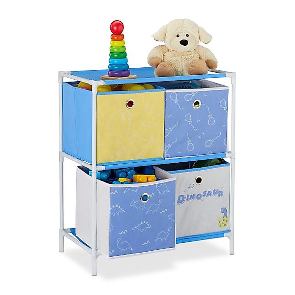 relaxdays Kinderregal Dino mit Boxe, 4 günstig online kaufen