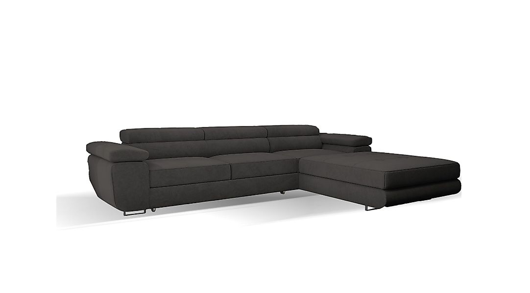 Goldstoff Ecksofa mit Schlaffunktion und Bettkasten, günstig online kaufen