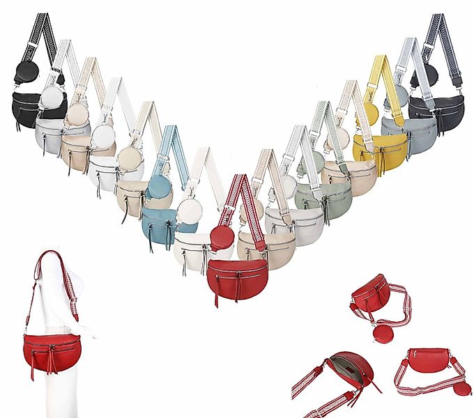 ITALYSHOP24 Bauchtasche Damen Gürteltasche Hüfttasche Bodybag günstig online kaufen