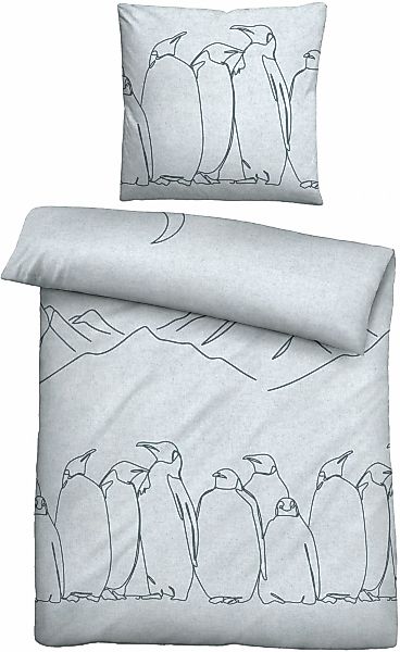 Biberna Bettwäsche "0840530" 2 Stk. tlg. kuschelig warm, samtweich, Melange günstig online kaufen