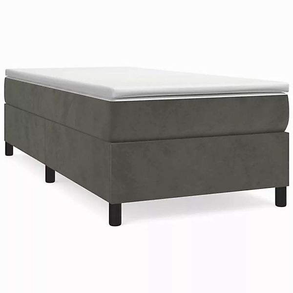 furnicato Bett Bettgestell ohne Matratze Dunkelgrau 80x200 cm Samt (1-tlg) günstig online kaufen