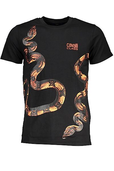 Cavalli Class T-Shirt Herren Kurzarm T-Shirt Schwarz mit Rundhals und günstig online kaufen