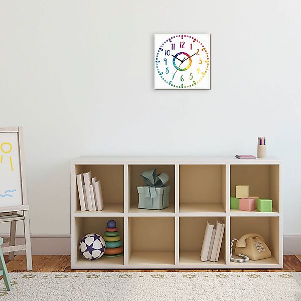 Artland Wanduhr "Kinderuhr - bunt" wahlweise mit Quarz- oder Funkuhrwerk, l günstig online kaufen