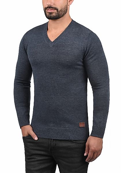 Blend Strickpullover "BHLasse" Feinstrickpullover mit aufgestickten Ellenbo günstig online kaufen