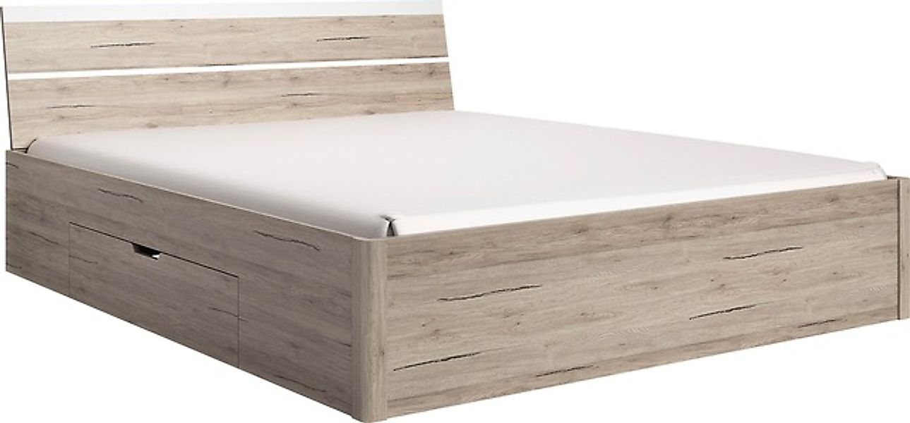 Home affaire Stauraumbett »Beta, Breite 160 oder 180cm, moderne Bettanlage günstig online kaufen