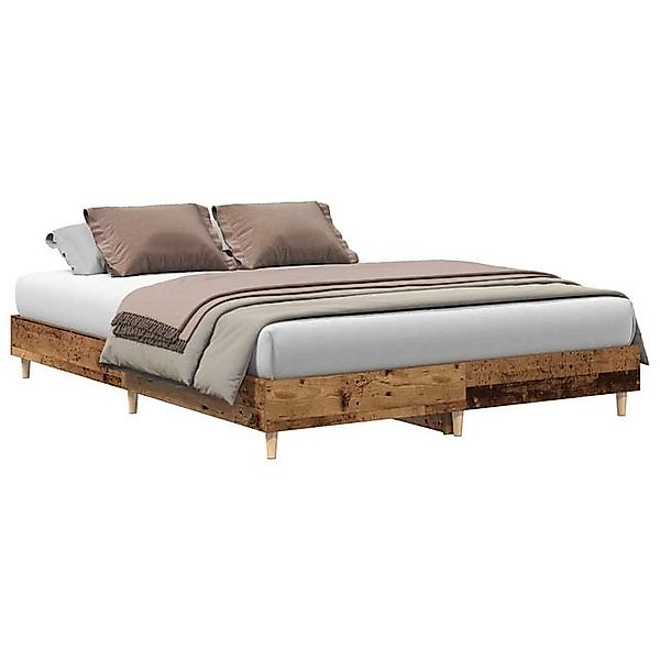 vidaXL Bett Bettgestell ohne Matratze Altholz-Optik 140x200cm Holzwerkstoff günstig online kaufen