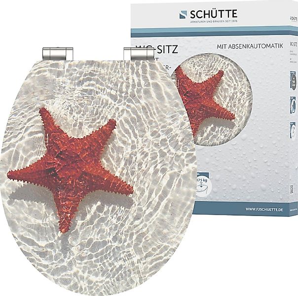 Schütte WC-Sitz RED STARFISH, High Gloss mit MDF Holzkern, mit Absenkautoma günstig online kaufen