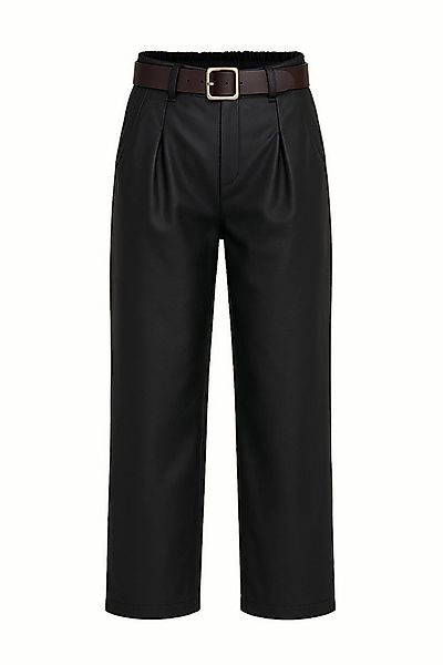 Mississhop Lederimitathose Damen Hose aus Kunstleder mit Gürtel M.403 Gr.36 günstig online kaufen