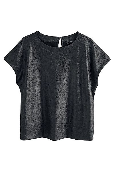 Next T-Shirt Kurzärmeliges, kastiges Metallic-T-Shirt (1-tlg) günstig online kaufen