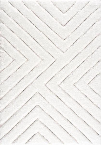 my home Hochflor-Teppich Fiori, rechteckig, Höhe: 43 mm, mit handgearbeitet günstig online kaufen