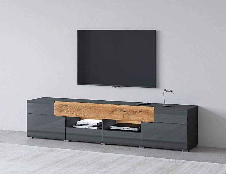 OTTO home Lowboard "Toledo,Breite 209cm, trendige TV-Schrank mit dekorative günstig online kaufen