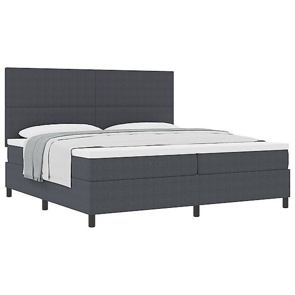 vidaXL Bett Boxspringbett mit Matratze Dunkelgrau 200x200 cm Cordstoff (1-t günstig online kaufen