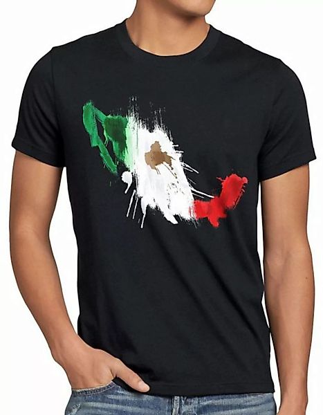 style3 Print-Shirt Herren T-Shirt Flagge Mexiko Fußball Sport Mexico WM EM günstig online kaufen