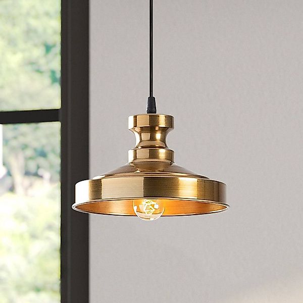 Hängeleuchte Berceste, goldfarben, Metall, Ø 22 cm, E27 günstig online kaufen