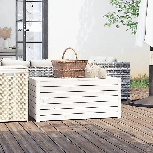 Vidaxl Gartenbox Weiß 101x50,5x46,5 Cm Massivholz Kiefer günstig online kaufen
