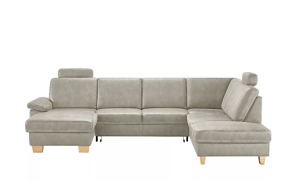 meinSofa Wohnlandschaft  Samu - grau - 90 cm - Polstermöbel > Sofas > Leder günstig online kaufen