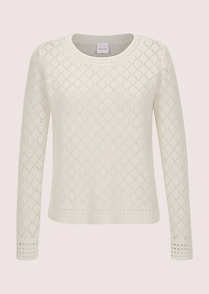MADELEINE Longpullover "Kaschmirpullover Sommerpulli mit Ajourmuster" günstig online kaufen