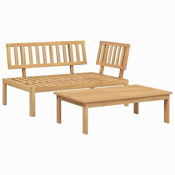 vidaXL Loungesofa 2-tlg. Garten-Sofagarnitur aus Paletten Massivholz, 1 Tei günstig online kaufen