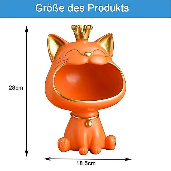 zggzerg Dekoschale Lachende Katze Figuren Statue, günstig online kaufen