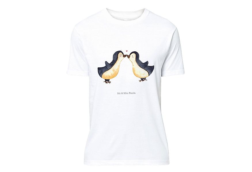 Mr. & Mrs. Panda T-Shirt Pinguin Liebe - Weiß - Geschenk, Nachthemd, Hochze günstig online kaufen
