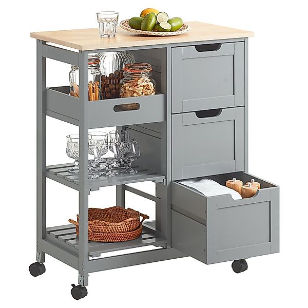 SoBuy Küchenwagen FKW79, Beistellwagen, Ordnungswagen, mit günstig online kaufen