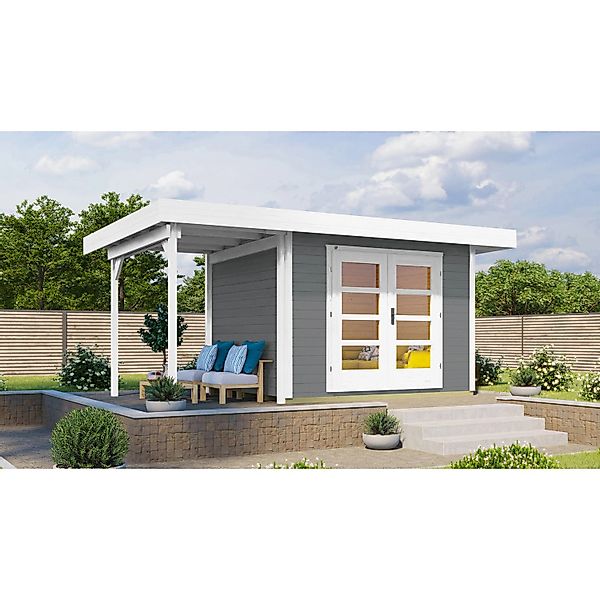 weka Gartenhaus "Designhaus 126 Plus" mit Anbaudach günstig online kaufen