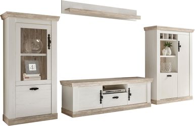 Home affaire Wohnwand "Florenz 3" Set, 4 Stk. tlg. im romatischen Landhausl günstig online kaufen